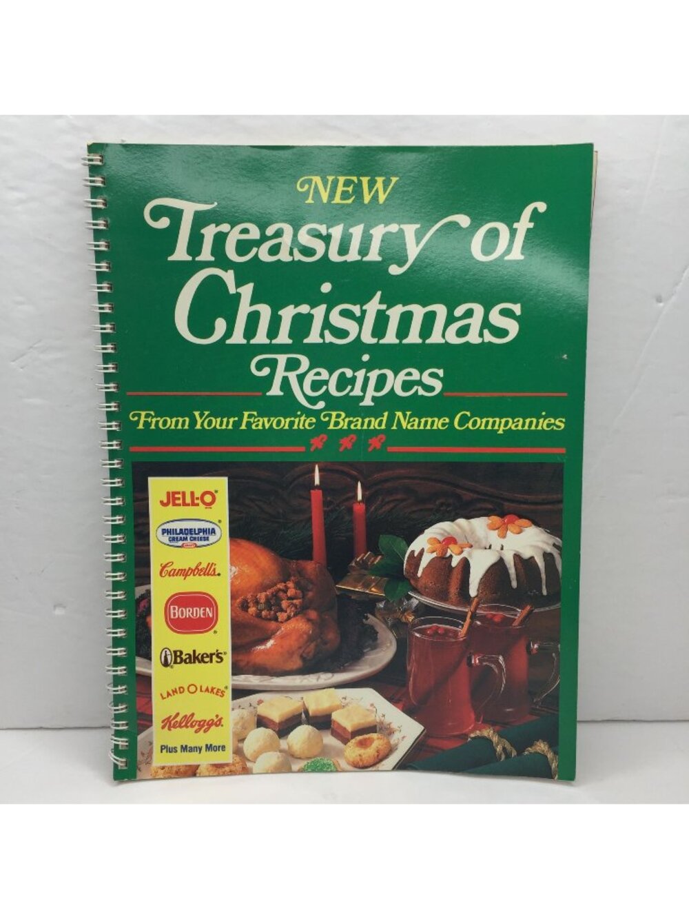 Vintage 1990 New Treasury Christmas Recipes Favorite Brand Names Spiral Cookbook